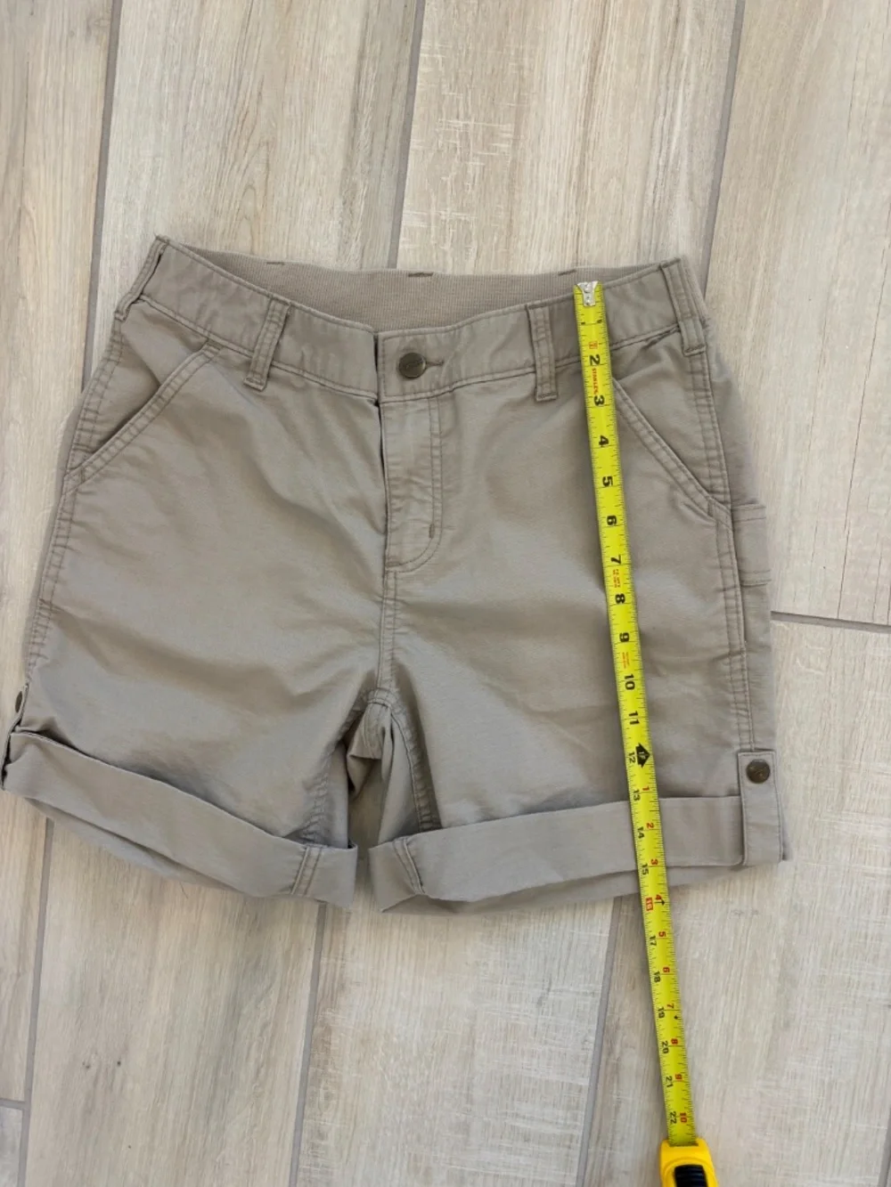 Carhartt Women's Size 8 Original Fit Utility Shorts - Khaki Tan Canvas Gorpcore